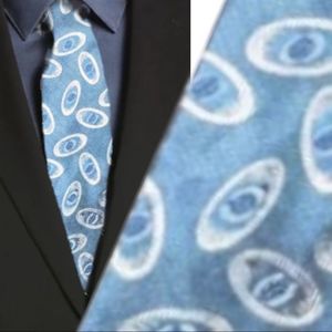 Andre Giannio handmade silk tie light blue